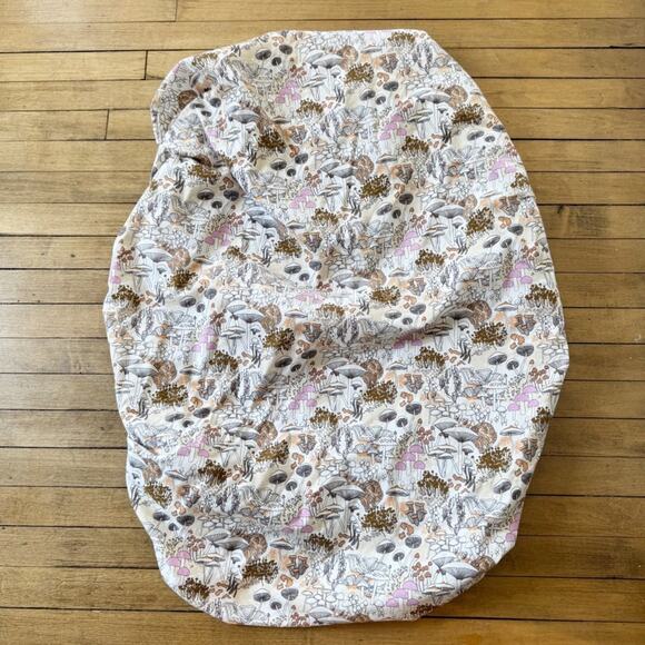Boho Mushroom print Baby Crib Sheet Handmade - Picture 3 of 5